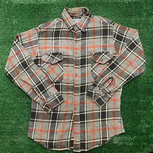 Vintage 80s The Alaskan Plaid Flannel Shirt Long Sleeve Button Up Grunge Rustic